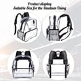 thumbnail image 7 of Clear Mini Beach Backpack - Clear Backpack Stadium Approved 12x12x6 Small Clear Backpack for Women Clear Bag for Concerts Festivals Sports Work, 7 of 7
