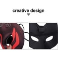 thumbnail image 4 of Fong Fox Máscaras Kabuki Kitsune Japonesas Para Hombres Mujeres Niños Accesorios De Disfraces De Mascarada Animal Cosplay Kabuki Half Fa, 4 of 5