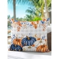 thumbnail image 6 of Outdoor Pillows Waterproof, Orange Blue Fall Bedding Throw Pillows with Insert for Couch Sofa Bed, Thanksgiving Pumpkin Maple Leaf Grey Plaid 16x16 Inch Pillowcases Decorative Patio Pillow Set of 1, 6 of 8