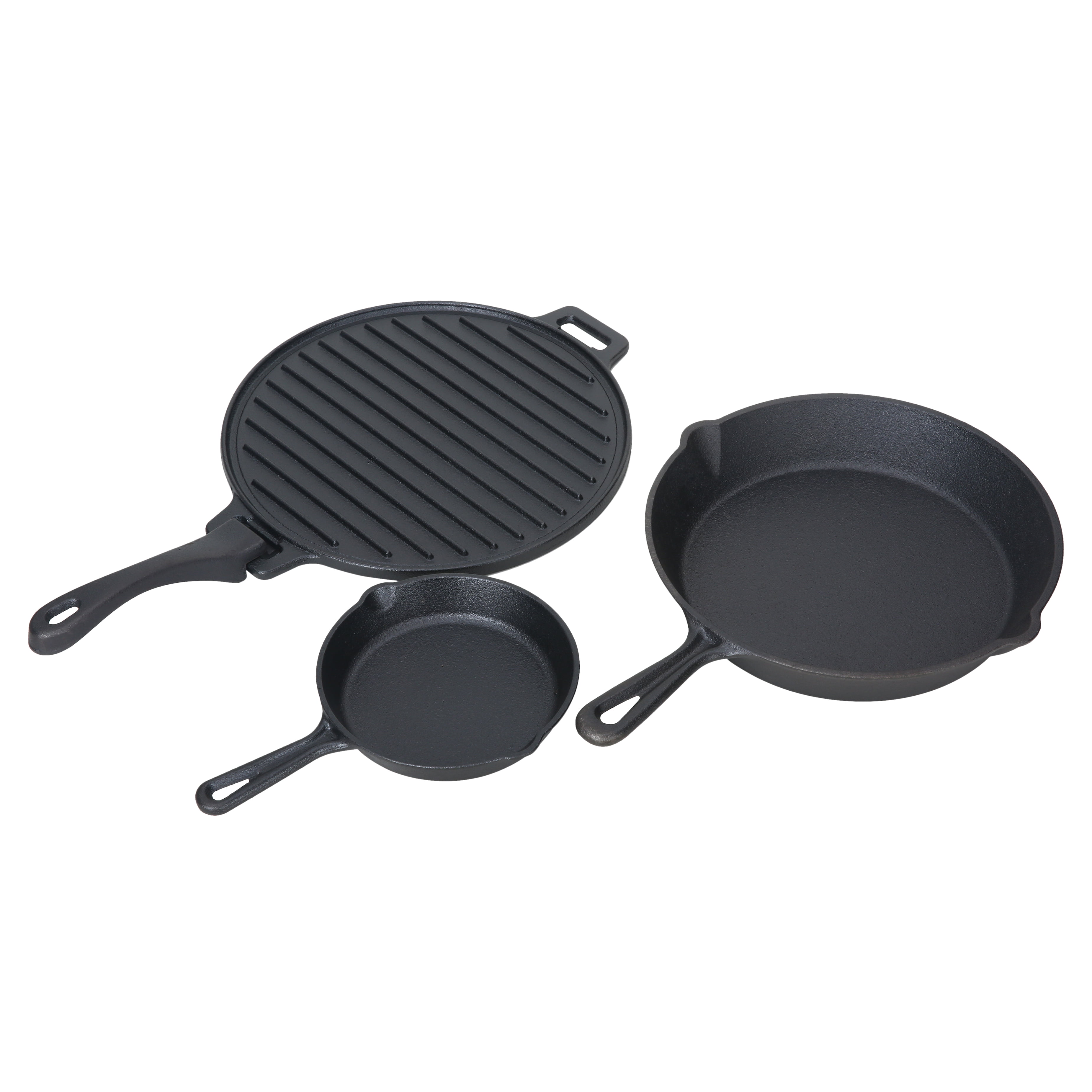 Pre-seasoned 10.5 inch Cast Iron Grill Pan with Assist Handle Kitchen Cookware 