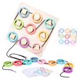 thumbnail image 2 of HILABEE Wooden Lacing Toy Fine Motor Skills Threading Board Block Toy Puzzles Board Game B, 2 of 9