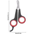 thumbnail image 4 of cortaúñas para mascotas con mango negro y rojo de 12cm, 4 of 5