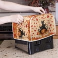 thumbnail image 3 of ZUXONGSY Fall Maple Leaf Black Cat Toast Cover 2 Slice Bread Toaster Cover Wide Slot Quilted Toaster Oven Dust Cover Easy to Clean Bread Machine Cover Thanksgiving Decor, 3 of 7