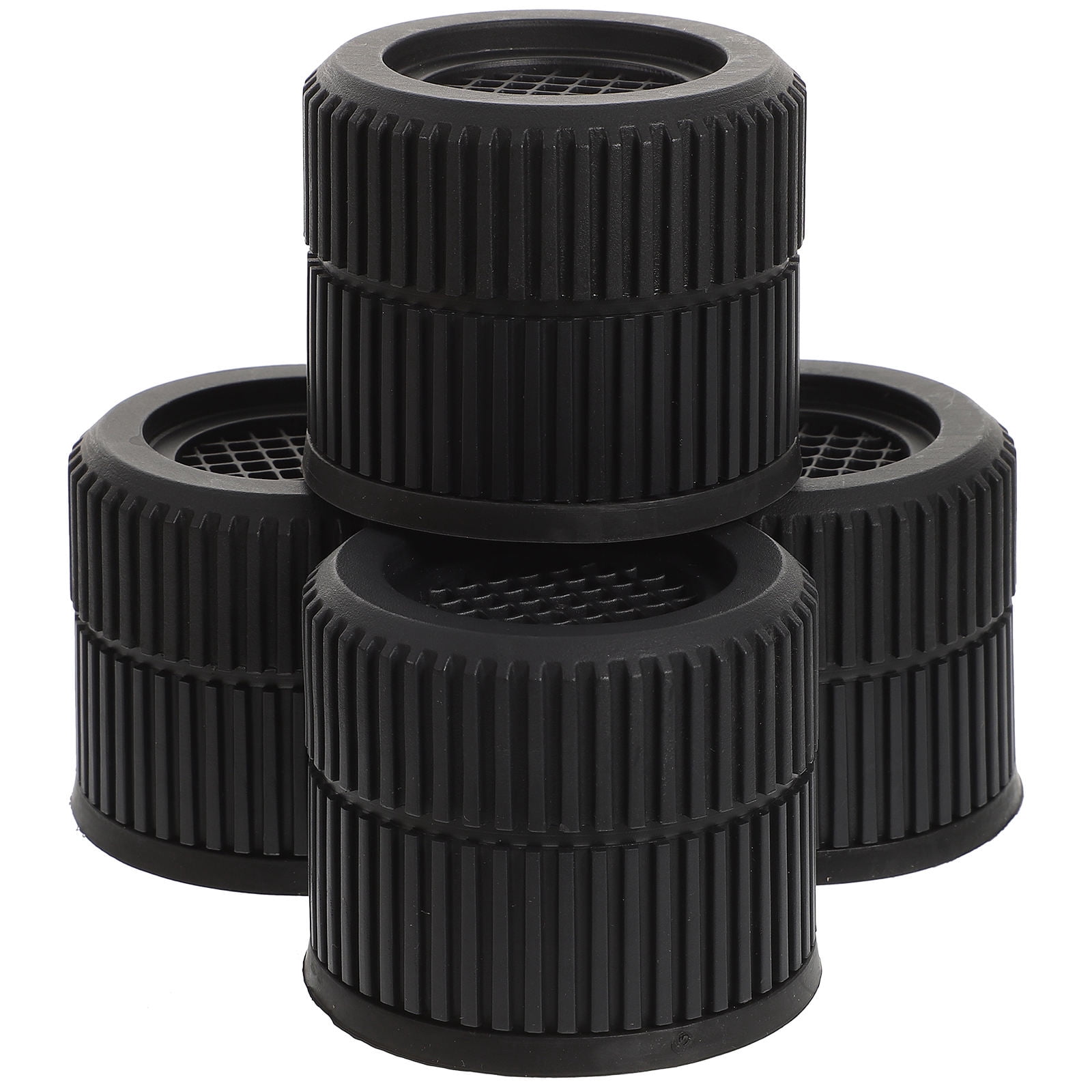 DINHEAROM 4Pcs Washing Machine Feet Anti Vibration Black Plastic Cushion for Household Users