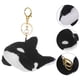 thumbnail image 3 of Juego de 2 llaveros encantadores de orca, accesorios para llaves, llavero de ballena de peluche de dibujos animados, llavero con colgante de ballena de peluche, llavero colgante para bolso de peluche., 3 of 4