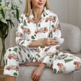 thumbnail image 6 of Honeii Camp Van print Women's Pajama Sets Long Sleeve Button Down Sleepwear Nightwear Soft Pjs Lounge Sets-X-Large, 6 of 7