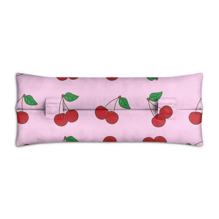 Sweet Cherry Blossom Seat Belt Cushion Artistic Fruit & Floral Pattern, Comfortable Heart Surgery Pillow
