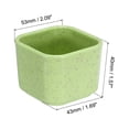 thumbnail image 2 of Unique Bargains 2' Square Plastic Succulent Planter with Drainage Flowerpot Container, Green 3 Pack, 2 of 5