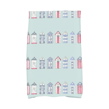 

Simply Daisy 16 x 25 Inch Multi Beach Hut Stripe Print Kitchen Towel Aqua