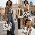 thumbnail image 4 of ZUXONGSY Dachshund Print Top Handle Tote Bag for Women Large Capacity Tote Bag Portable Top Handles Work Bag with Inner Pocket for Tours Daily Use, 4 of 6