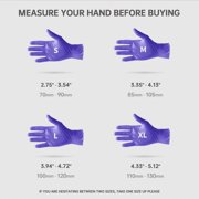 Medical Nitrile Exam Gloves, 4.5 Mil Powder-Free Latex-Free Disposable Food-Safe Cooking Cleaning, Blue-Violet 100Pcs