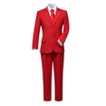 thumbnail image 2 of Wehilion Boys Suits 5 Piece Set Slim Colorful Formal Fit Red Kids Wedding Outfit Boys Dresswear Up Size 12Y (Toddler, Little Boys, Big Boys), 2 of 5