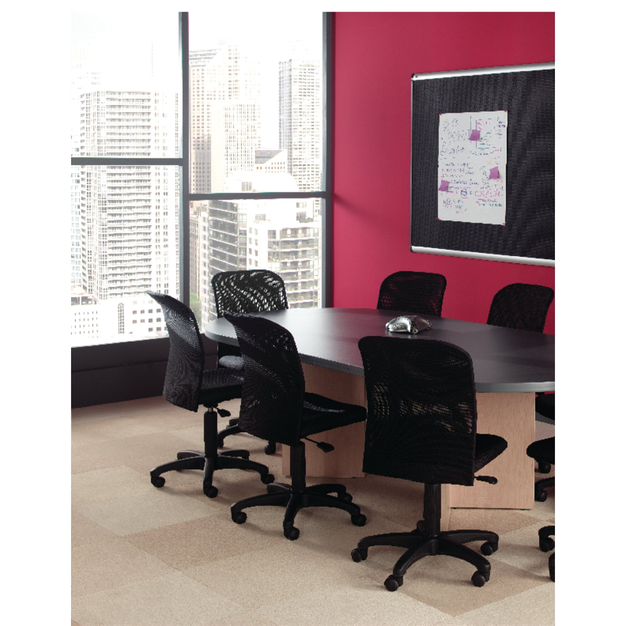 Quartet Prestige Embossed Foam Bulletin Board, 36 X 24, Black, Aluminum Frame