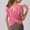 Hot Pink, variant on HBYJLZYG Women's Short Sleeve Workout Top, Twist Back Cutout Design with Crew Neck, Breathable Athletic Shirt for Yoga Gym Running Summer Casual Activewear