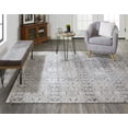thumbnail image 2 of 3' X 5' Ivory Taupe and Gray Oriental Power Loom Area Rug With Fringe, 2 of 10
