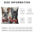 thumbnail image 5 of Qinduosi Watercolor Dog Throw Pillow Covers - Valentine's Day Outdoor Pillow Cases Dogs with Glasses Cushion Covers, 5 of 5