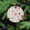 thumbnail image 5 of Ceramics Ornaments Love Hearts Double Sided Porcelain 3 Inch Red Love Heart Black And White Stripes Christmas Tree Decorations Christmas Ornament for Family Sister Friend, 5 of 5