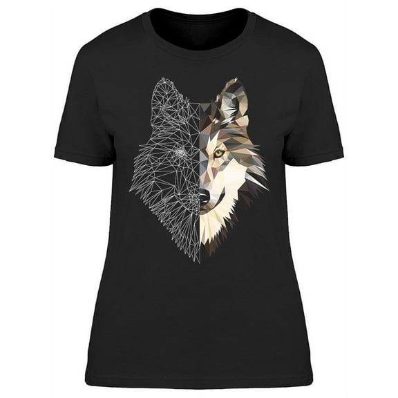 Wild Wolf Face T-Shirt Women -Image by Shutterstock, Female x-Large