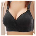 thumbnail image 4 of Sngxgn Womens Wireless Bra, Full-Coverage Pullover Stretch-Knit Bra, Smoothing T-Shirt Bra(Black,46), 4 of 4