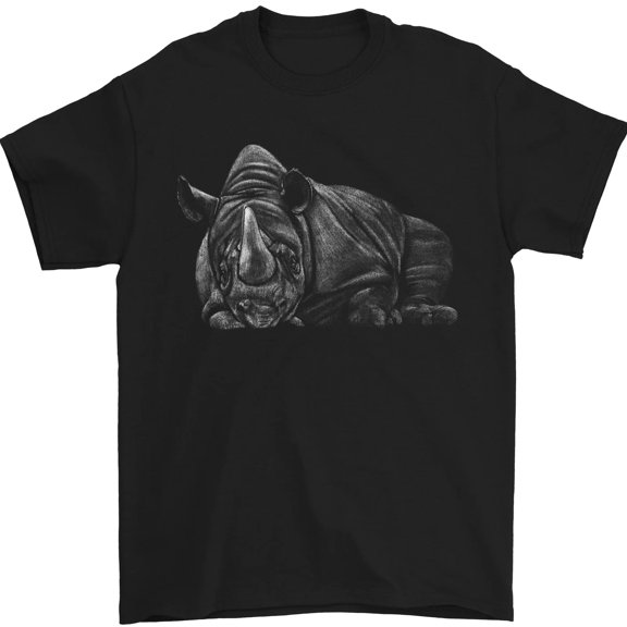Rhino T-Shirt for Men – 100% Cotton Rhinoceros Animal Lover Tee