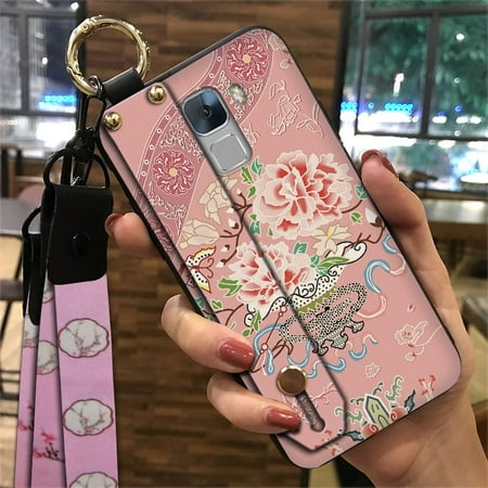 Lulumi-Phone Case For Huawei Honor 7, Kickstand Wristband phone protector phone cover Back Cover phone case Chinese style cell phone sleeve Durable mobile phone case Wrist Strap phone pouch