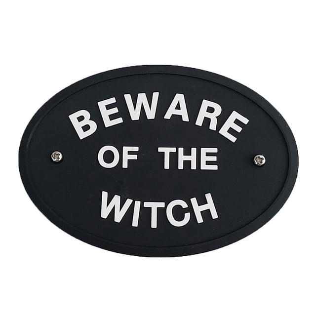 1pc TENGA CON de pared House Letras bncas Sunnimix CUIDADO CON LA MUESTRA DE WITCHL WALL