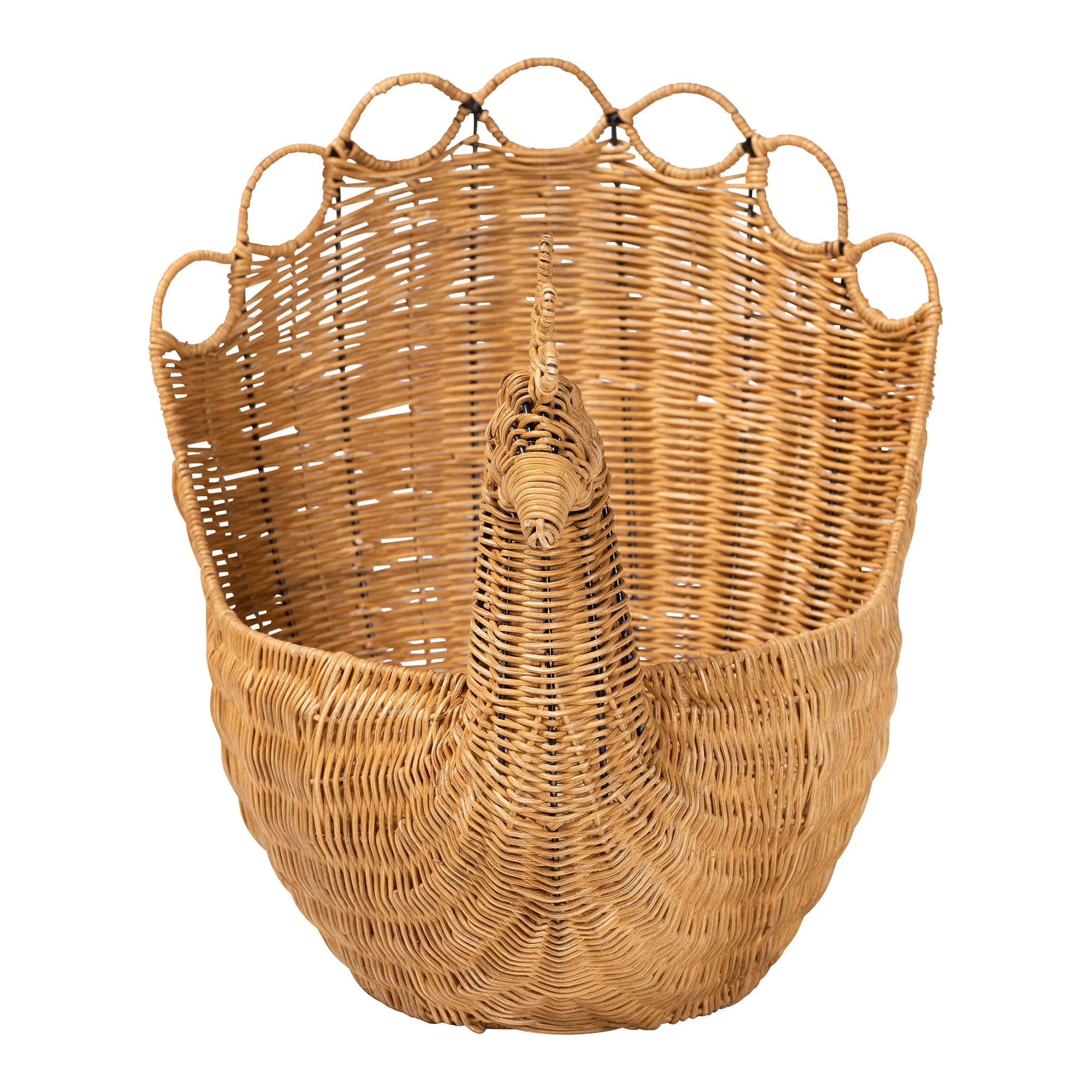 bali & pari Florabel Boho Storage Basket, Light Honey