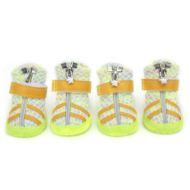 Uds. Zapatos para perros, botas antideslizantes transpirables y ligeras para exteriores para perros pequeños, medianos y grandes (colorido verde, talla 4)