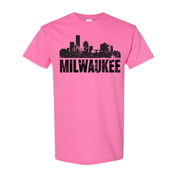 Inktastic Milwaukee Skyline Grunge T-Shirt