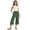 X1 Dark Green, variant on Krdevn Girls' Elastic Waist Wide-Leg Pants, Casual Split-Hem Linen-Blend Trousers with Pockets,White