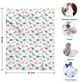 thumbnail image 4 of White Cartoon Dinosaurs Colorful Pattern Blanket,Comfortable Soft Flannel Throw Blanket,All Season,Warm Lightweight Blankets for Sofa Bed Couch Living Room Chair,30"x40", 4 of 4