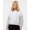 Heather, variant on MV Sport Women�'s Sueded Fleece Colorblocked Crop Hooded Sweatshirt