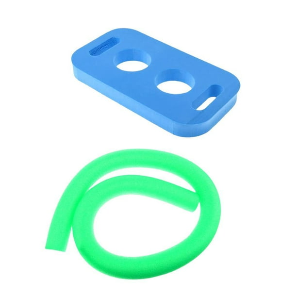 Flotadores de espuma para piscina, flexibles, para niños. Verde azul