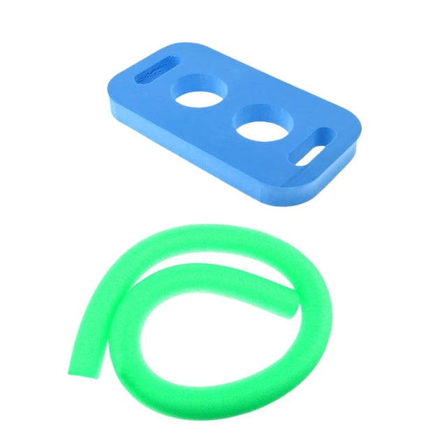 Flotadores de espuma para piscina, flexibles, para niños. Verde azul