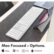 Macally Premium Bluetooth Keyboard for Mac - Compatible Apple Keyboard with Numeric Keypad - Multi Device Wireless for Macbook Pro/Air, Mac Mini Pro, iMac, Laptop