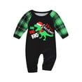 thumbnail image 2 of Mialoley Ensemble de Pyjamas Parent-Enfant, Hauts à Manches Longues Col Rond Pantalons à Carreaux, 2 of 9