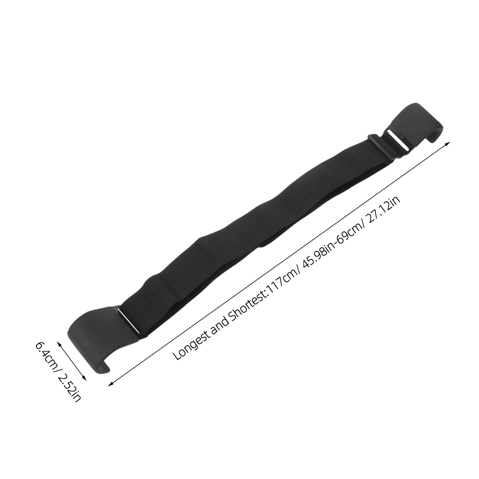 HONMEET 2-Pack Adjustable Black Trash Can Lid Lock Straps with Heavy Duty Elastic Bungee Cords for