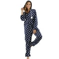 thumbnail image 5 of Defitshape Women's Family Fuzzy Flannel Fleece Onesie Pajamas Lounging Loose Fit Classic Onesies Royal Blue Small, 5 of 5