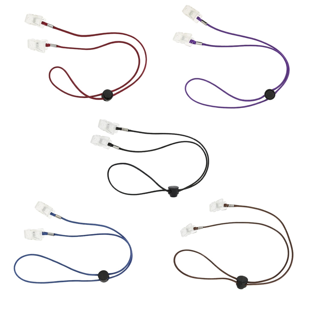 Pack 5pcs Napkin Clip Strap Lanyard Neck Chain For Elderly Adults