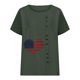 thumbnail image 3 of Camiseta Casual de Manga Corta con Botón de Cuello Redondo de las Mujeres, Tops Cortos para las Mujeres, 3 of 3