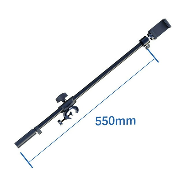 1pc Black Microphone Stand Crossbar Rotating Useful Microphone Stand Boom Arms Holder Extension Bracket 55CM Practical Accessory Phone Clip