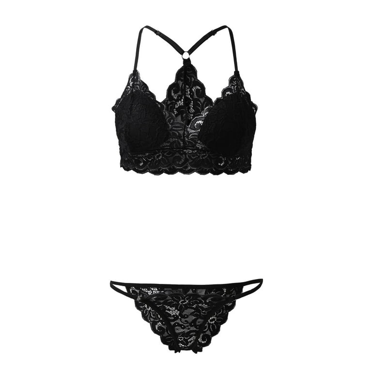 Lingerie Womens Silk Lace S-2XL Set Embroidered Black Sheer Floral Women  Underwear V-Neck Lingerie, White-1, Medium : : Clothing, Shoes &  Accessories