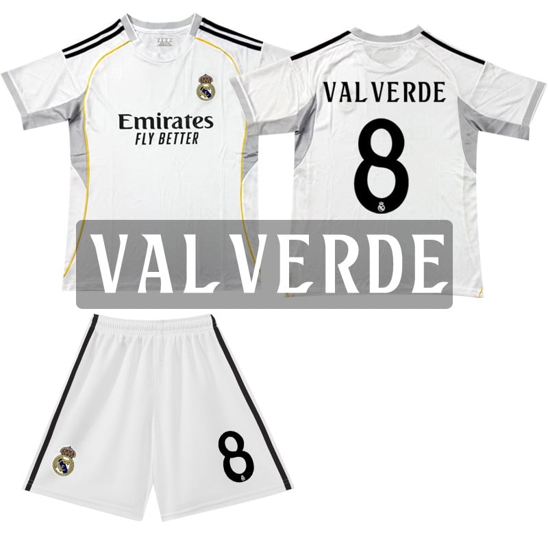 25-26 New Real Madrid Club Home #8 Valverde Football Jersey