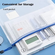 10-Pack A5 Mesh Zipper Pouch with Label Pocket , TRANBO Zip Lock Document Folder File Storage Bags for Office, School, Travel - Assorted Colours