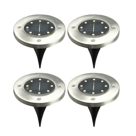 

GETHOME 4pcs/set Underground LED Ground Lights Solar Powered Decking Outdoor