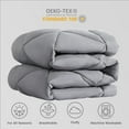thumbnail image 4 of Sleep Zone Twin/Twin XL Comforter Duvet Insert, Down Alternative Reversible Comforter, Lightweight, Soft and Breathable Bedding All Season, Diamond Quilting Grey, 4 of 7