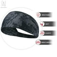 thumbnail image 6 of Gustave 5-Pack Sports Fitness Headbands for Men Women, Athletic Workout Head Wrap Sweatband for Yoga Fashion Basketball Running Gym, Elastic Hair Bands, 6 of 10