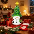 thumbnail image 6 of Snowman Night Light with Xmas Tree Hat, Cute & Funny Resin Christmas Night Light, Christmas Soft Glow Led Light Snowman for Home Bathroom Bedroom Decor (White), 6 of 8