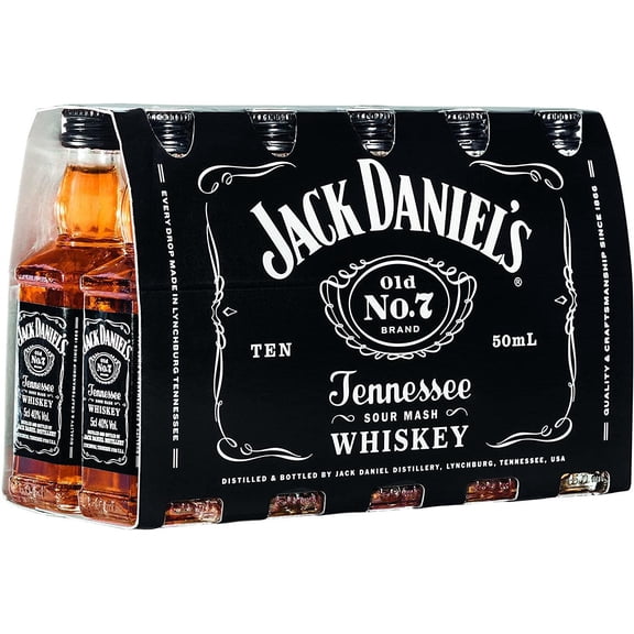 Pack de 10 Whisky Jack Daniels Mini de 50 ml