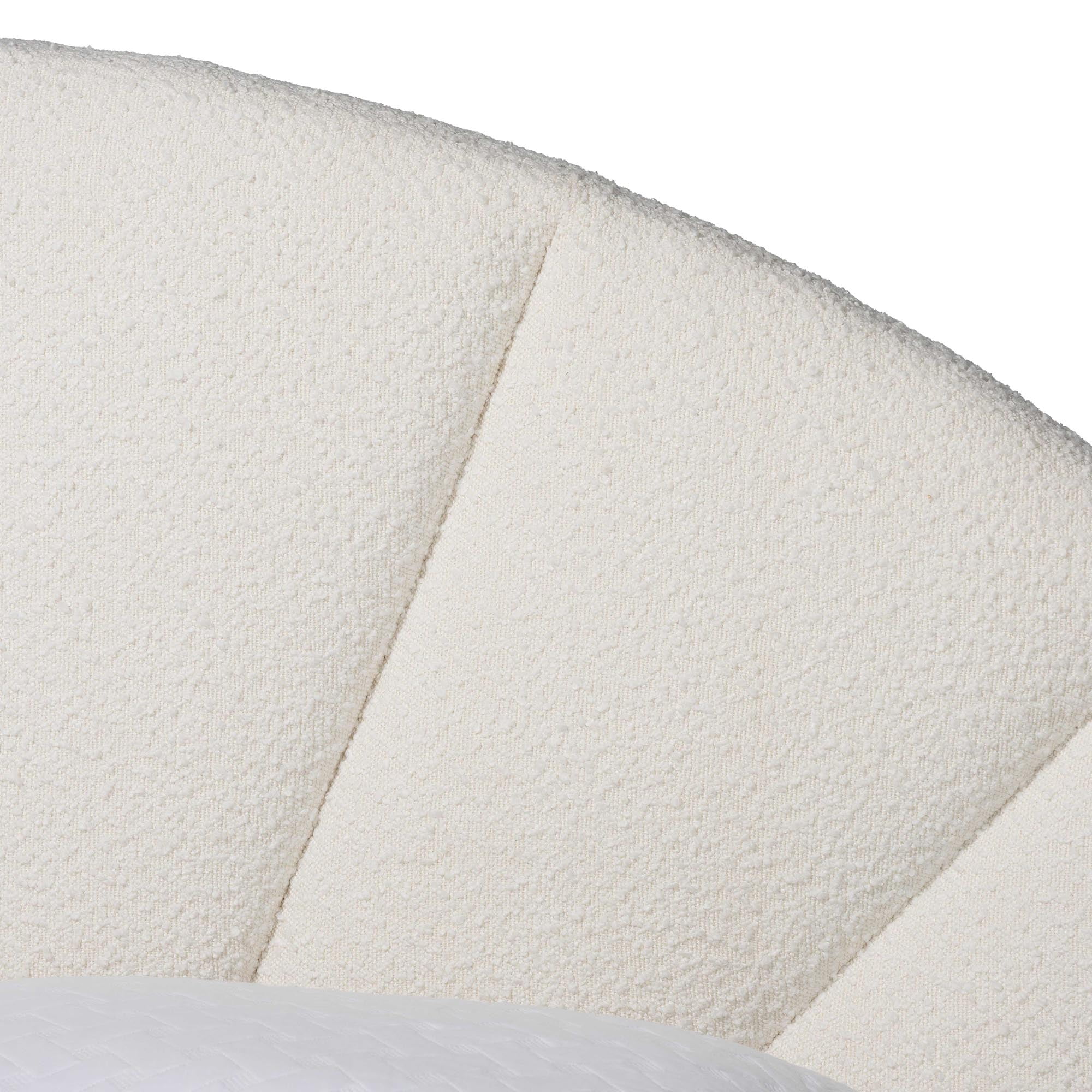 Baxton Studio Cherise Modern Floating Bed, King, Cream